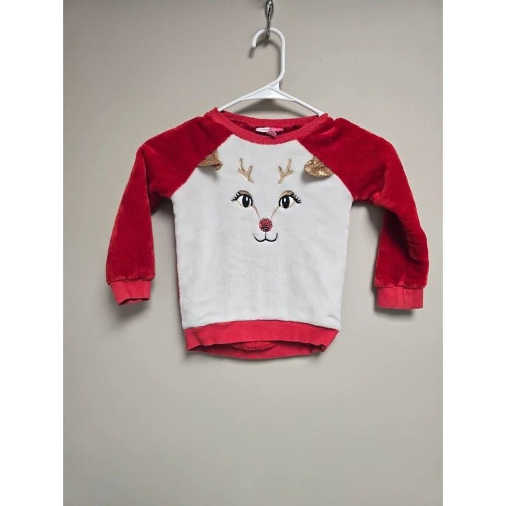 Reindeer christmas shirt girls size 4